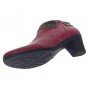 Botine dama grena din piele naturala cu toc gros si fermoar MV4GRN